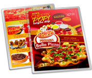 Cardápios Personalizados Plastificados Plastificação Rígida 0,10mm Couchê 150g (300x420mm)