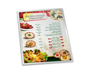 Cardápios Personalizados Plastificados Plastificação Rígida 0,10mm Couchê 150g (210x300mm)