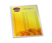 Cardápios Personalizados Plastificados Plastificação Rígida 0,10mm Couchê 150g (210x300mm)