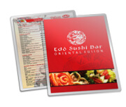 Cardápios Personalizados Plastificados Plastificação Rígida 0,10mm Couchê 150g (210x300mm)