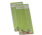 Cardápios Personalizados Pvc 0,30mm Translúcido Tinta Branca (115x310mm)