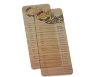 Cardápios Personalizados Pvc 0,30mm Translúcido Tinta Branca (115x310mm)