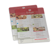 Cardápios Personalizados Pvc 0,30mm Translúcido Tinta Branca (210x300mm)