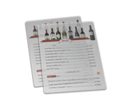 Cardápios Personalizados Pvc 0,30mm Translúcido Tinta Branca (150x210mm)