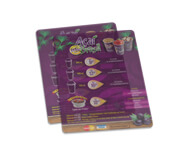 Cardápios Personalizados Pvc 0,30mm Translúcido Tinta Branca (150x210mm)