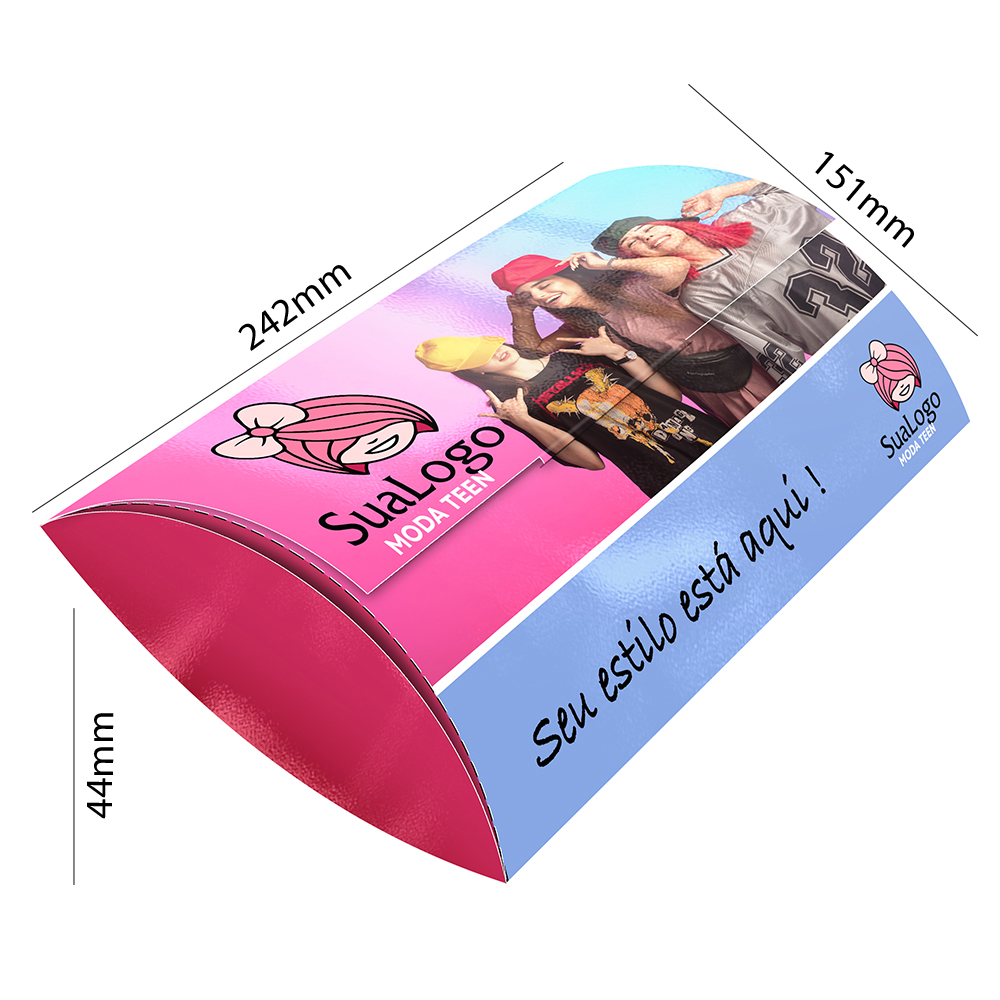 Caixa Para Roupas Supremo 305g Verniz Uv Total Frente