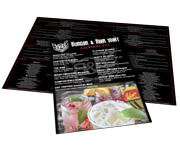 Cardápios Personalizados 4 Páginas Com Dobra Reciclato 240g (480x330mm)