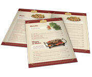 Cardápios Personalizados 4 Páginas Com Dobra Reciclato 240g (480x330mm)