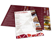 Cardápios Personalizados 4 Páginas Com Dobra Reciclato 240g (480x330mm)