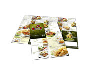 Cardápios Personalizados 4 Páginas Com Dobra Reciclato 240g (330x480mm)