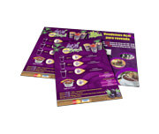 Cardápios Personalizados 4 Páginas Com Dobra Reciclato 240g (330x480mm)