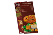 Cardápios Personalizados 4 Páginas Com Dobra Kraft 250g (210x300mm)