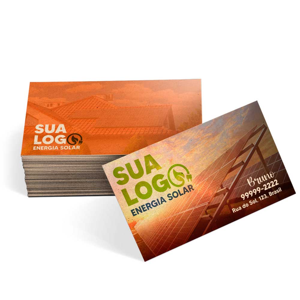 Cartões De Visita Reciclato 240g Sem Laminação E Sem Verniz Uv