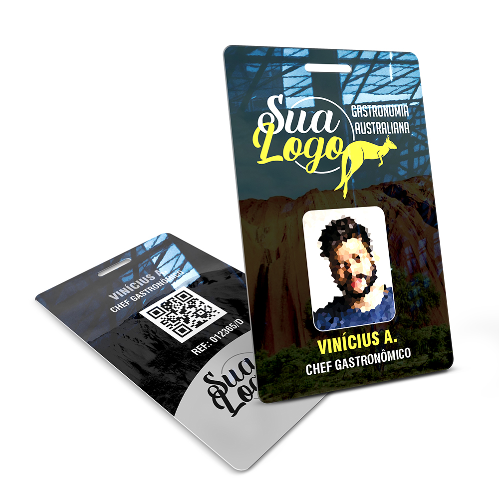 Crachá Vertical 0,75mm Plástico Compacto 75g