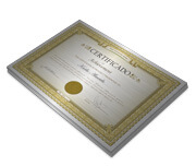 Certificados (420x300mm) Silver Lux 300g Sem Verniz