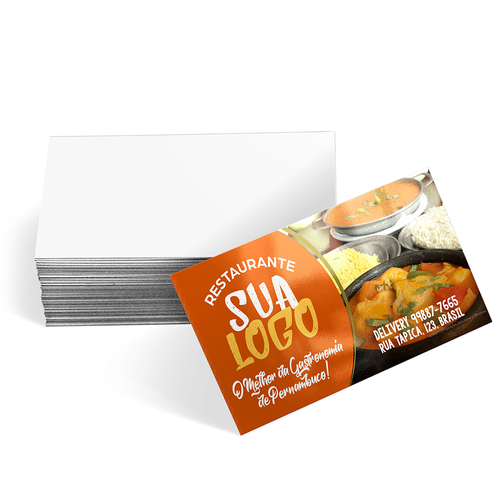 Cartões De Visita Max Supremo 255g Verniz Uv Total Frente