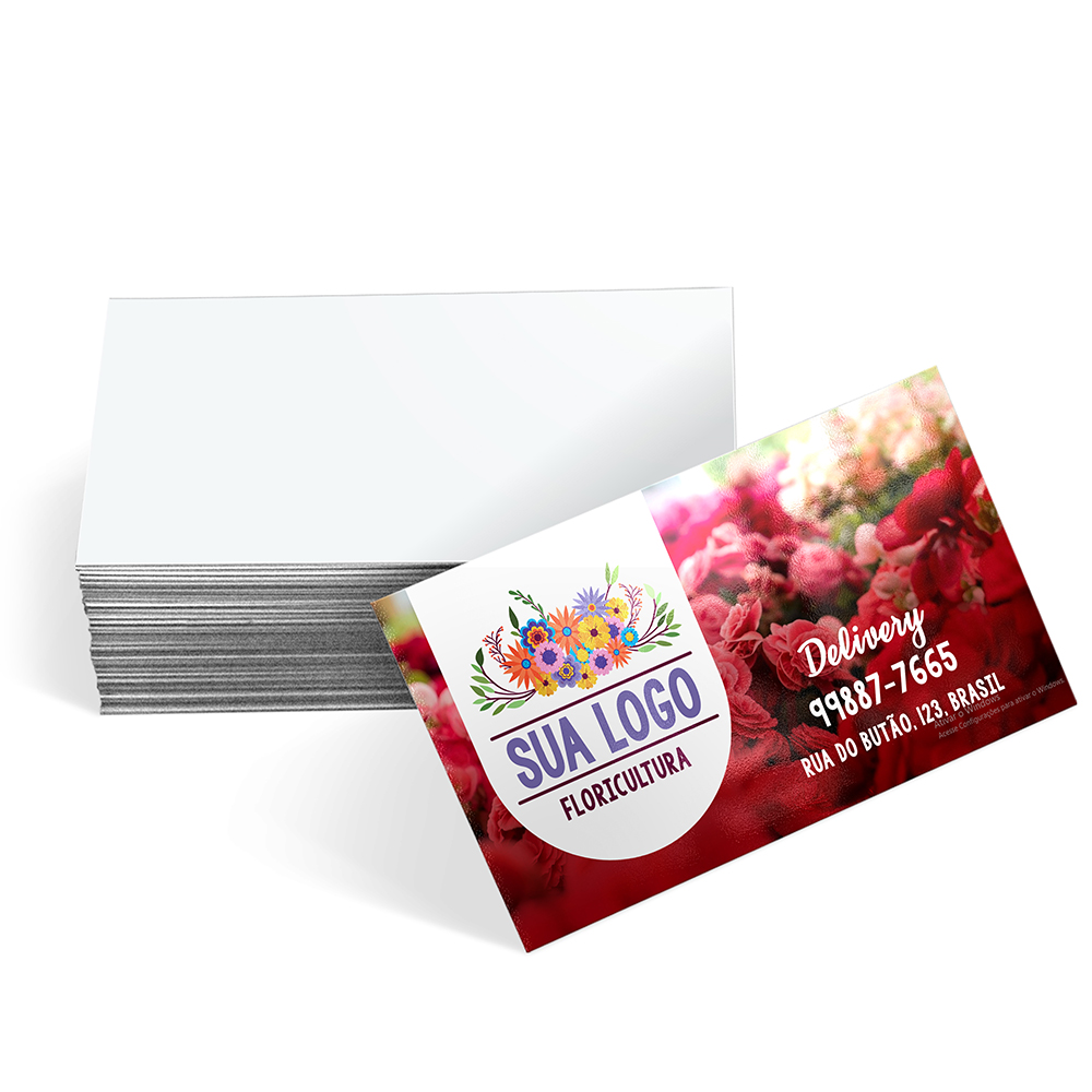 Cartões De Visita Max Supremo 255g Verniz Uv Total Frente