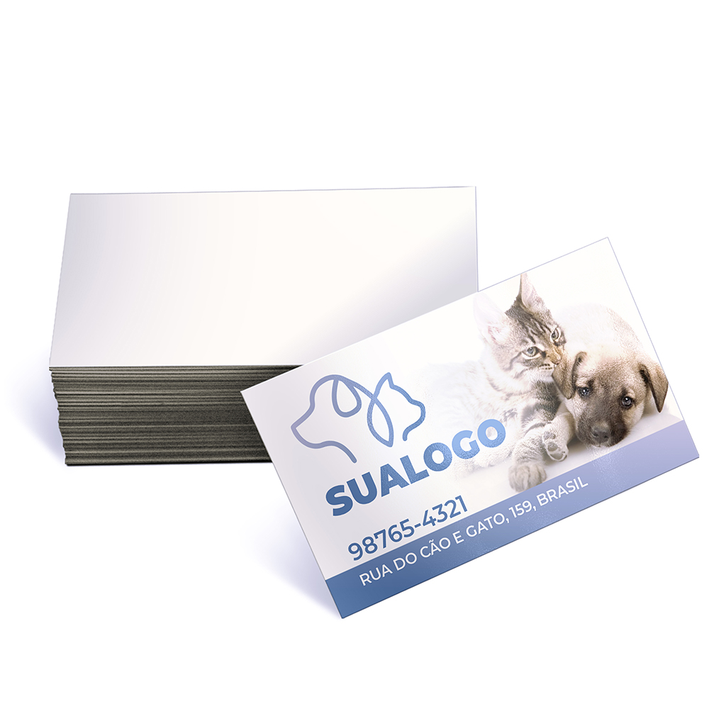 Cartões De Visita Max Supremo 255g Verniz Uv Total Frente