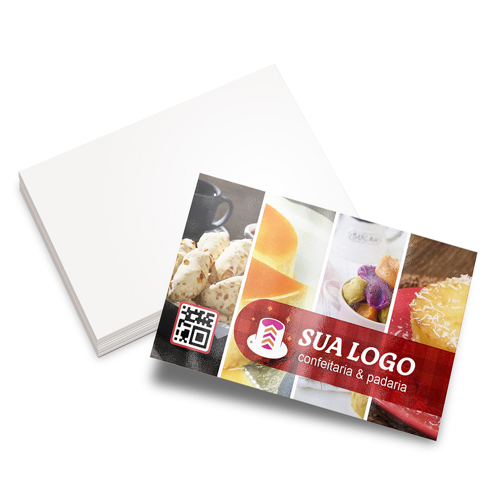 Cartões De Visita Max Supremo 305g Verniz Uv Total Frente