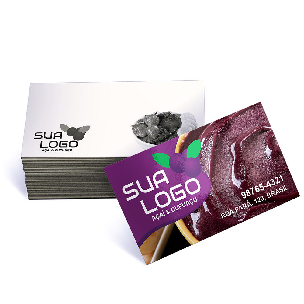 Cartões De Visita Max Supremo 255g Verniz Uv Total Frente