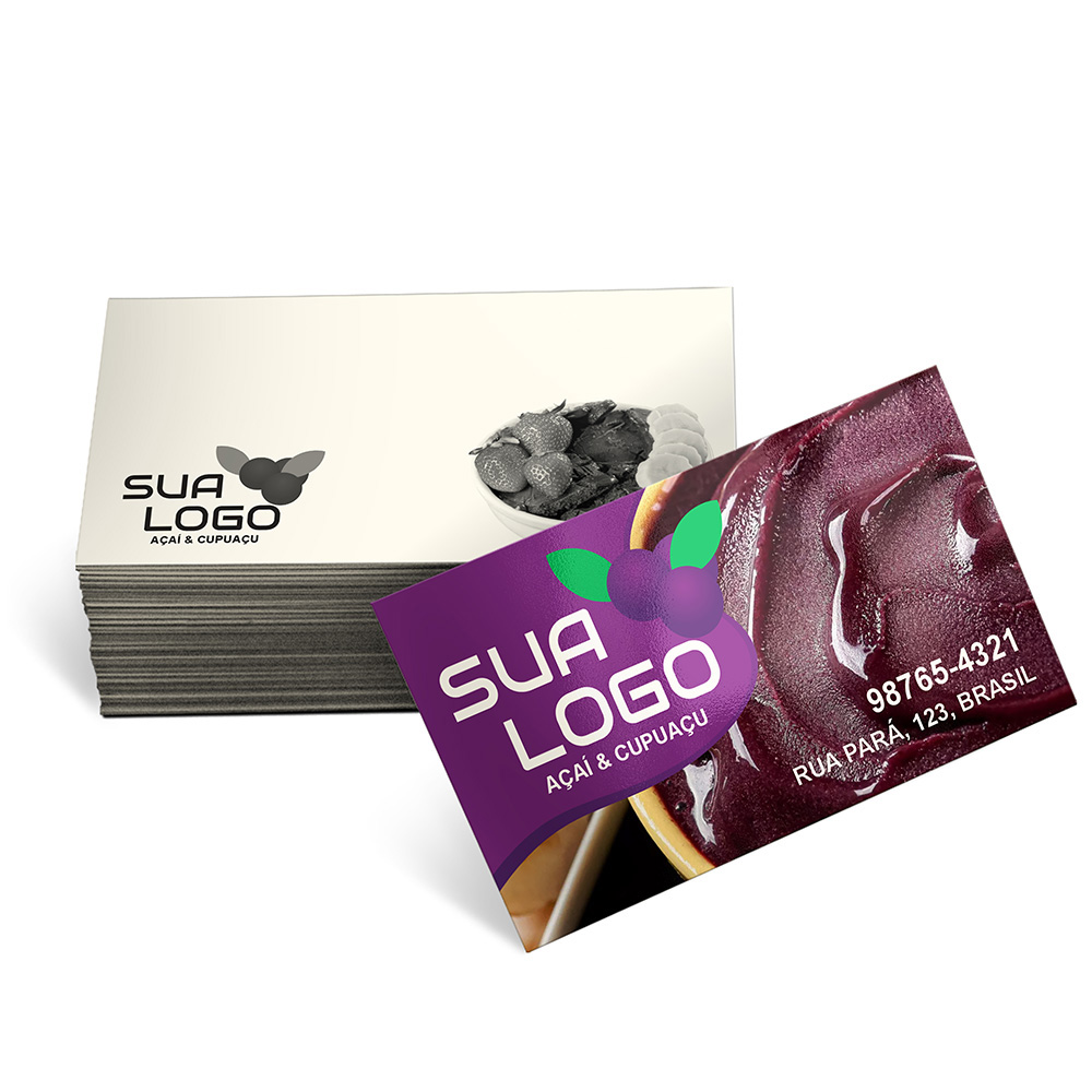 Cartões De Visita Max Supremo 305g Verniz Uv Total Frente