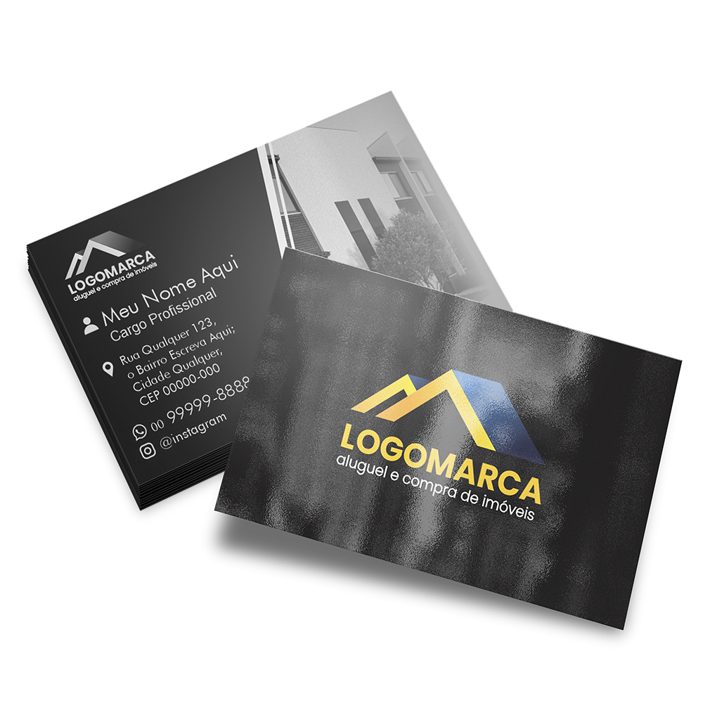 Cartões De Visita Max Supremo 255g Verniz Uv Total Frente