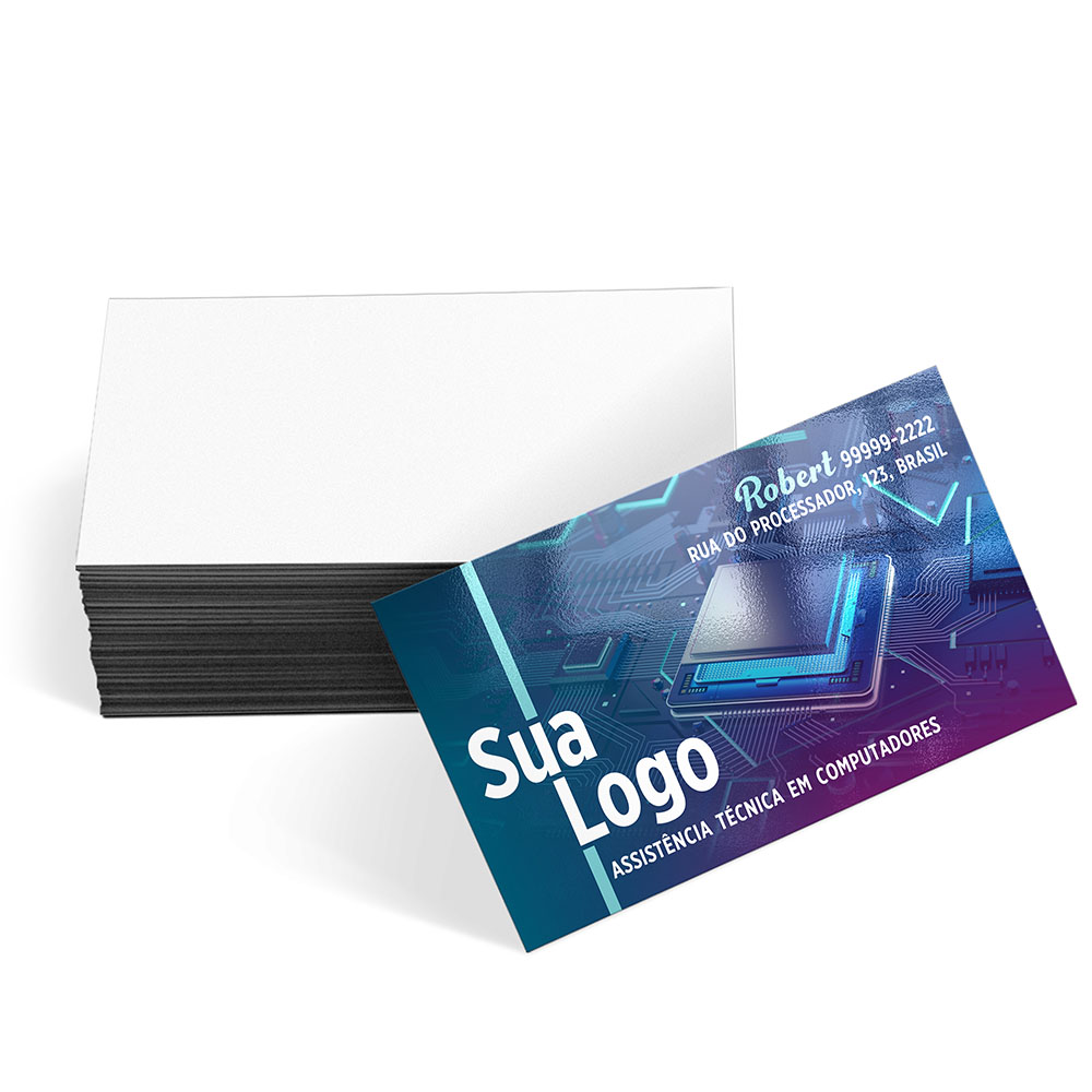 Cartões De Visita Couchê 250g Laminação Brilho Frente 