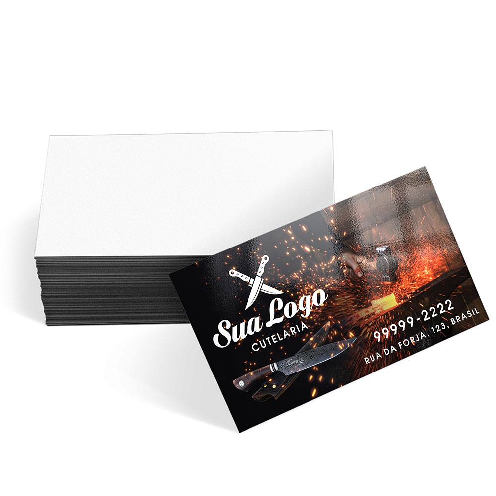 Cartões De Visita Couchê 250g Laminação Brilho Frente 