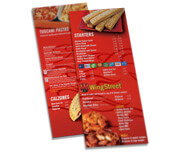 Cardápios Personalizados Simples Couchê 250g (105x300mm)