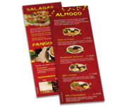 Cardápios Personalizados Simples Couchê 250g (105x300mm)