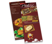 Cardápios Personalizados Simples Couchê 300g (105x300mm)