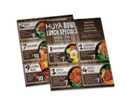 Cardápios Personalizados Simples Couchê 250g (210x300mm)