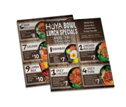 Cardápios Personalizados Simples Couchê 300g (150x210mm)