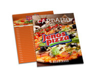 Cardápios Personalizados Simples Couchê 300g (150x210mm)