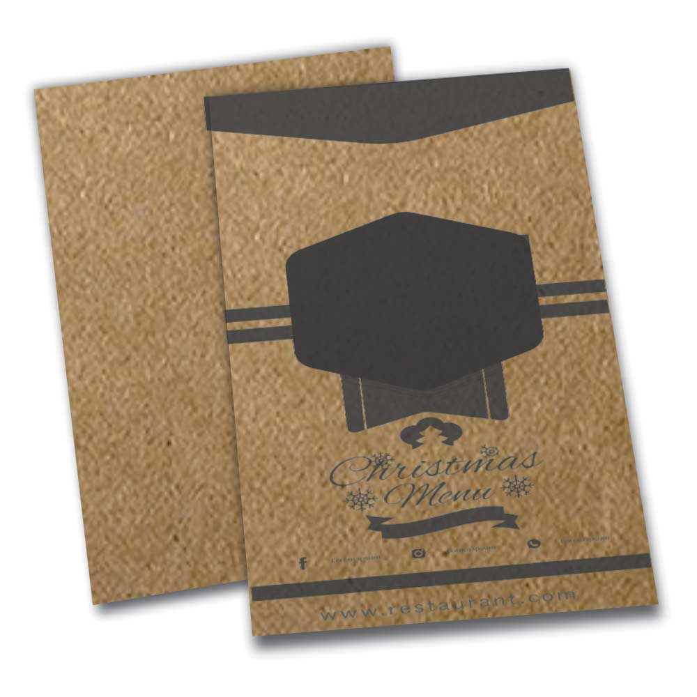 Cardápios Personalizados Simples Kraft 250g (300x420mm)