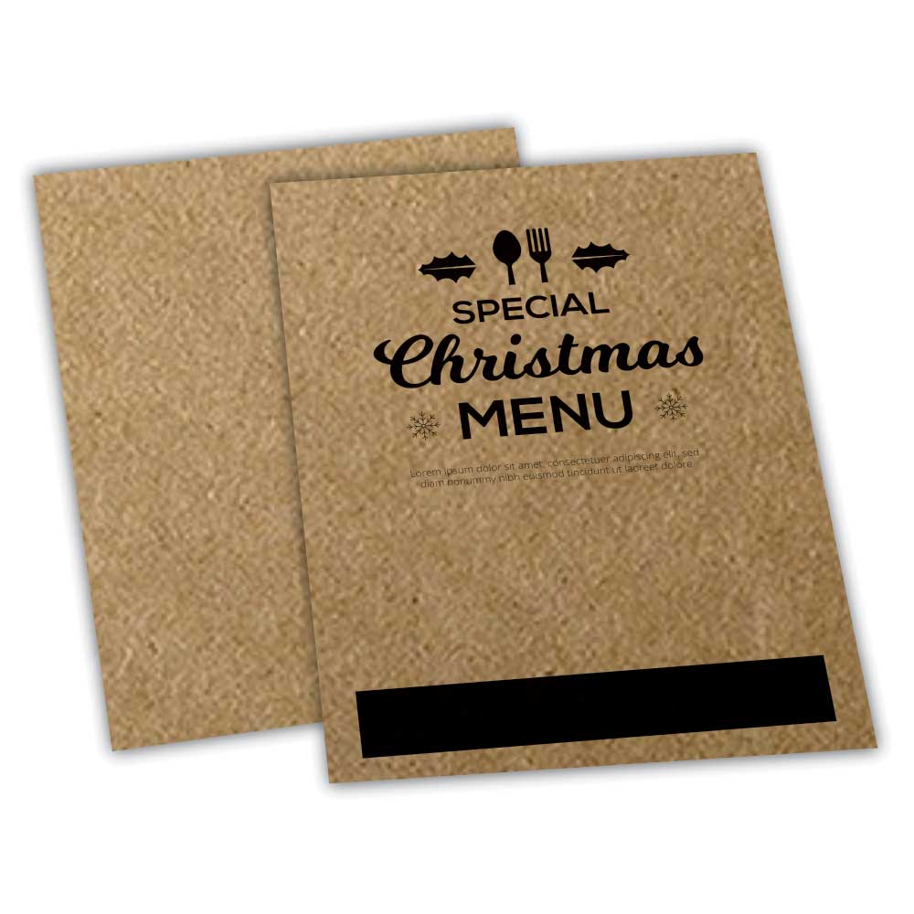 Cardápios Personalizados Simples Kraft 250g (150x210mm)