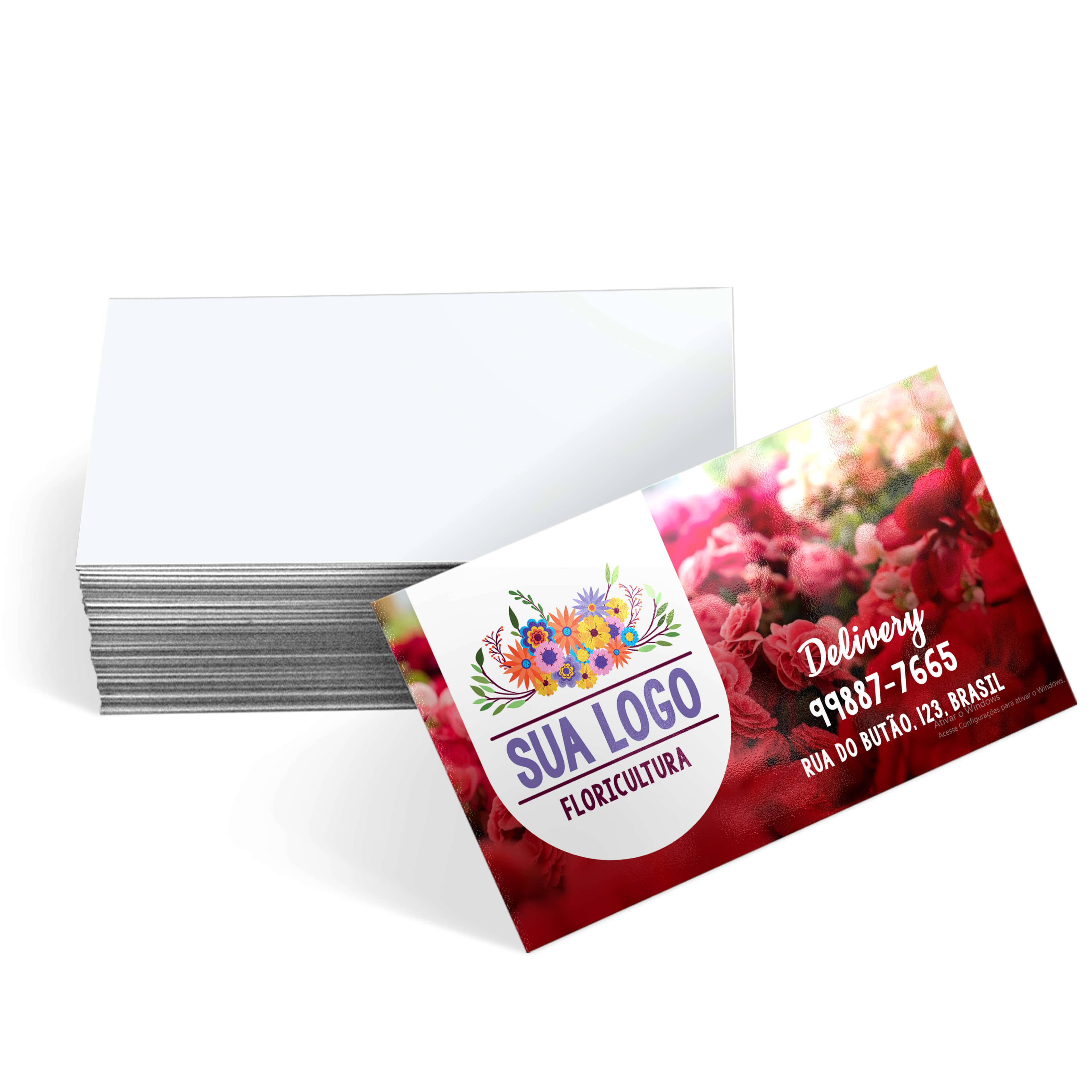 Cartões De Visita Couchê 300g Verniz Uv Total Frente