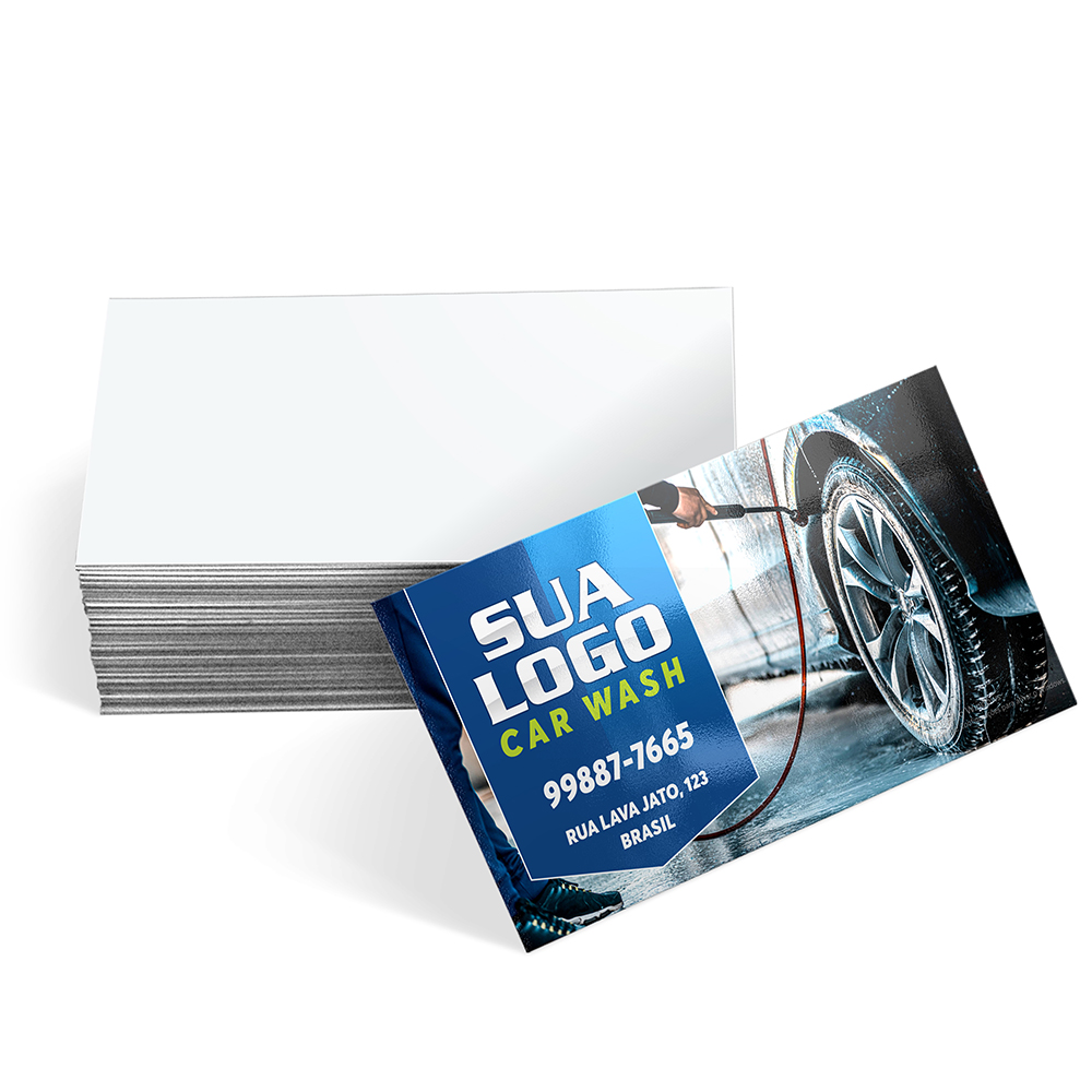 Cartões De Visita Couchê 300g Verniz Uv Total Frente