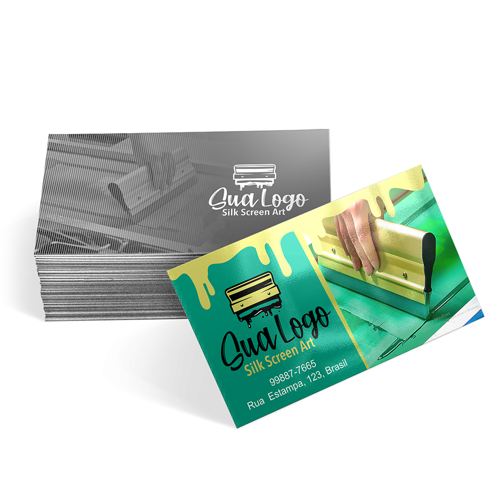 Cartões De Visita Couchê 300g Verniz Uv Total Frente