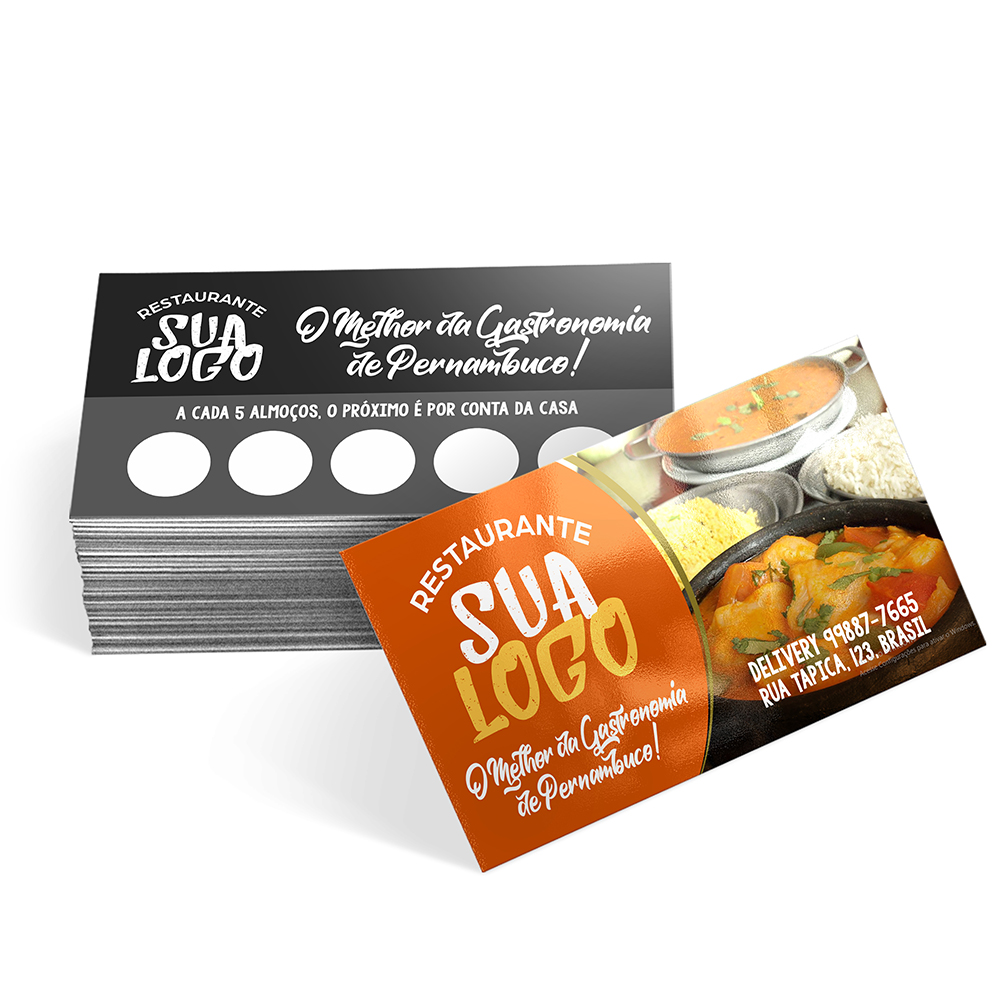 Cartões De Visita Couchê 300g Verniz Uv Total Frente