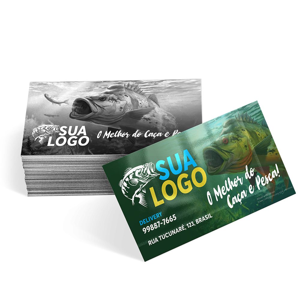 Cartões De Visita Couchê 300g Verniz Uv Total Frente