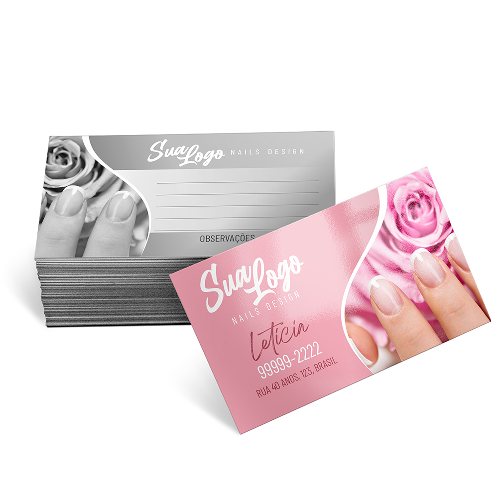 Cartões De Visita Couchê 300g Verniz Uv Total Frente