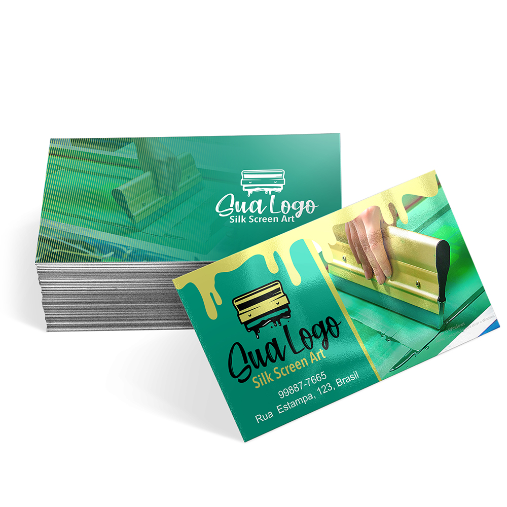 Cartões De Visita Couchê 300g Verniz Uv Total Frente