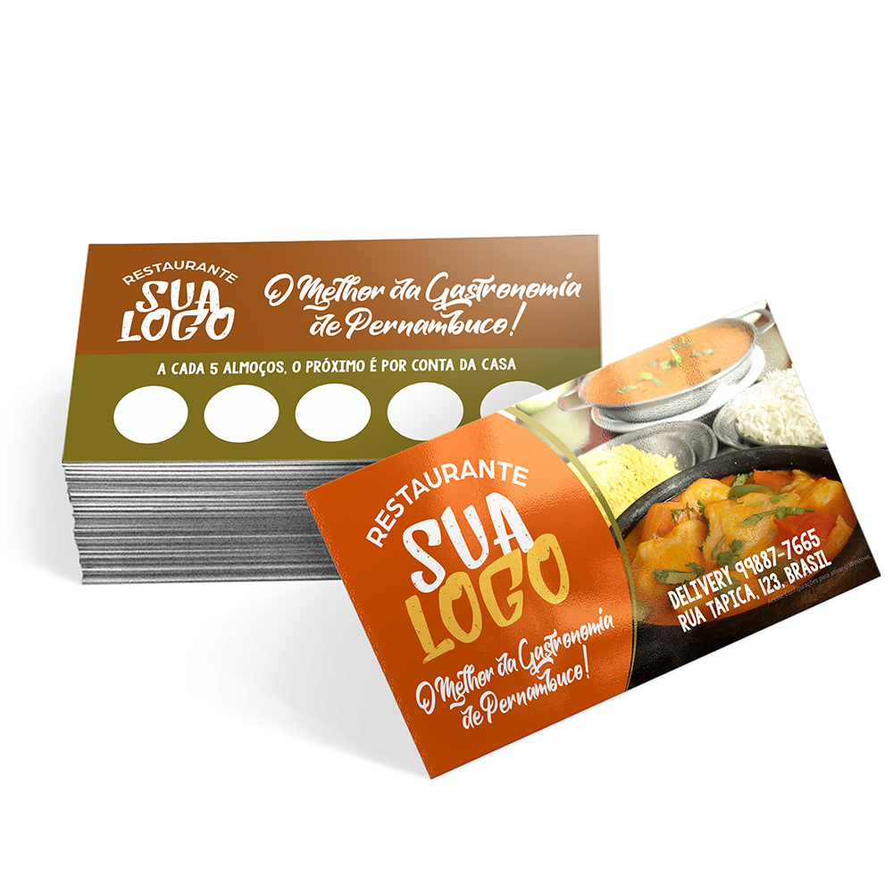Cartões De Visita Couchê 300g Verniz Uv Total Frente