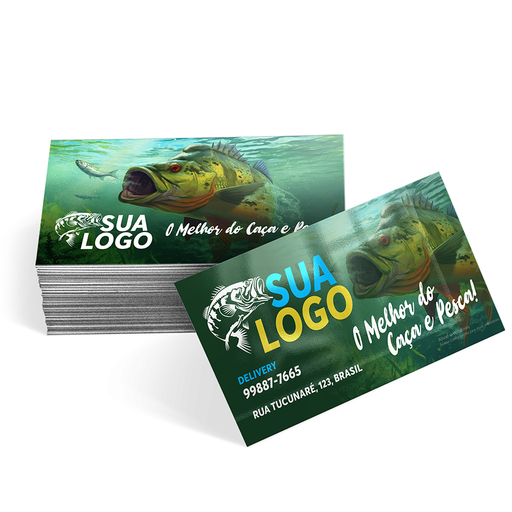 Cartões De Visita Couchê 300g Verniz Uv Total Frente