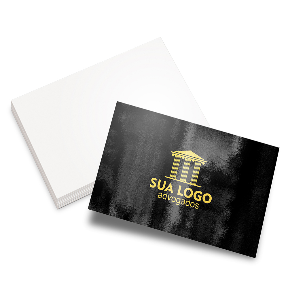 Cartões De Visita Max Couche 250g Verniz Uv Total Frente