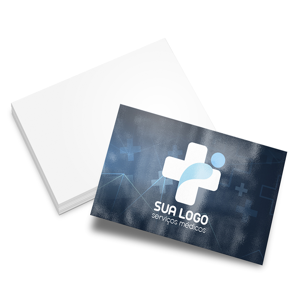 Cartões De Visita Max Couche 300g Verniz Uv Total Frente