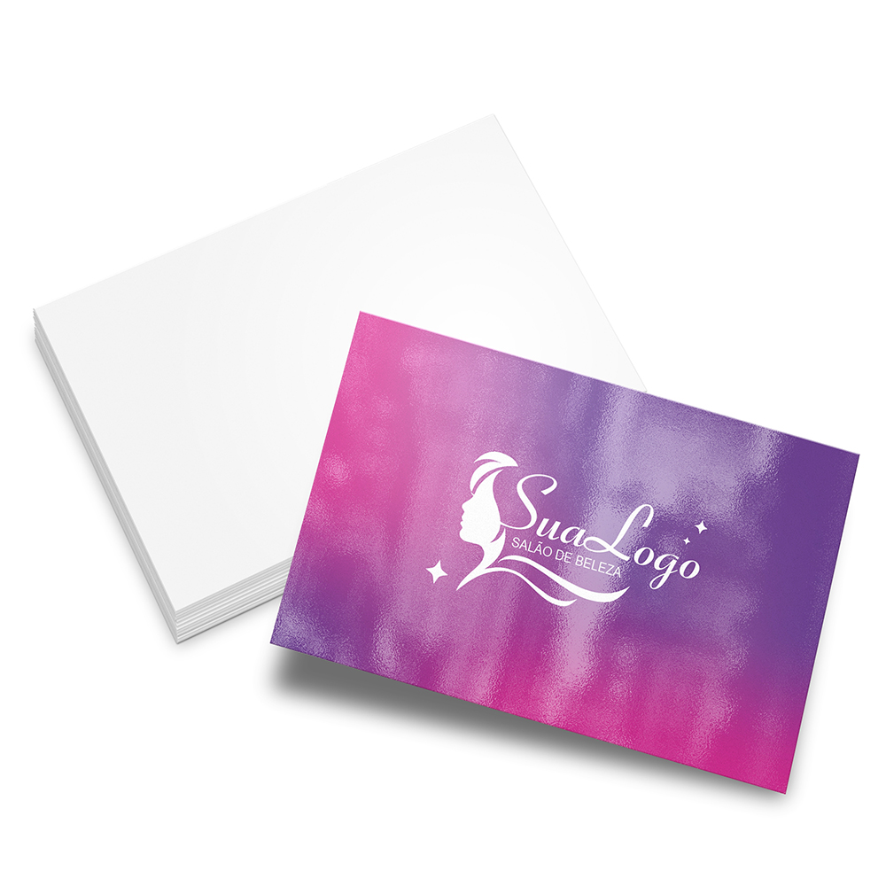 Cartões De Visita Max Couche 300g Verniz Uv Total Frente