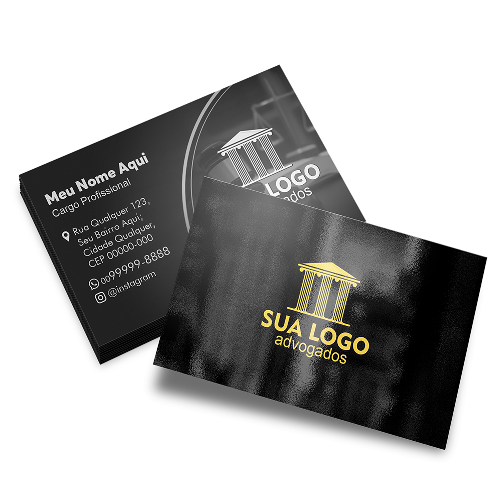 Cartões De Visita Max Couche 250g Verniz Uv Total Frente