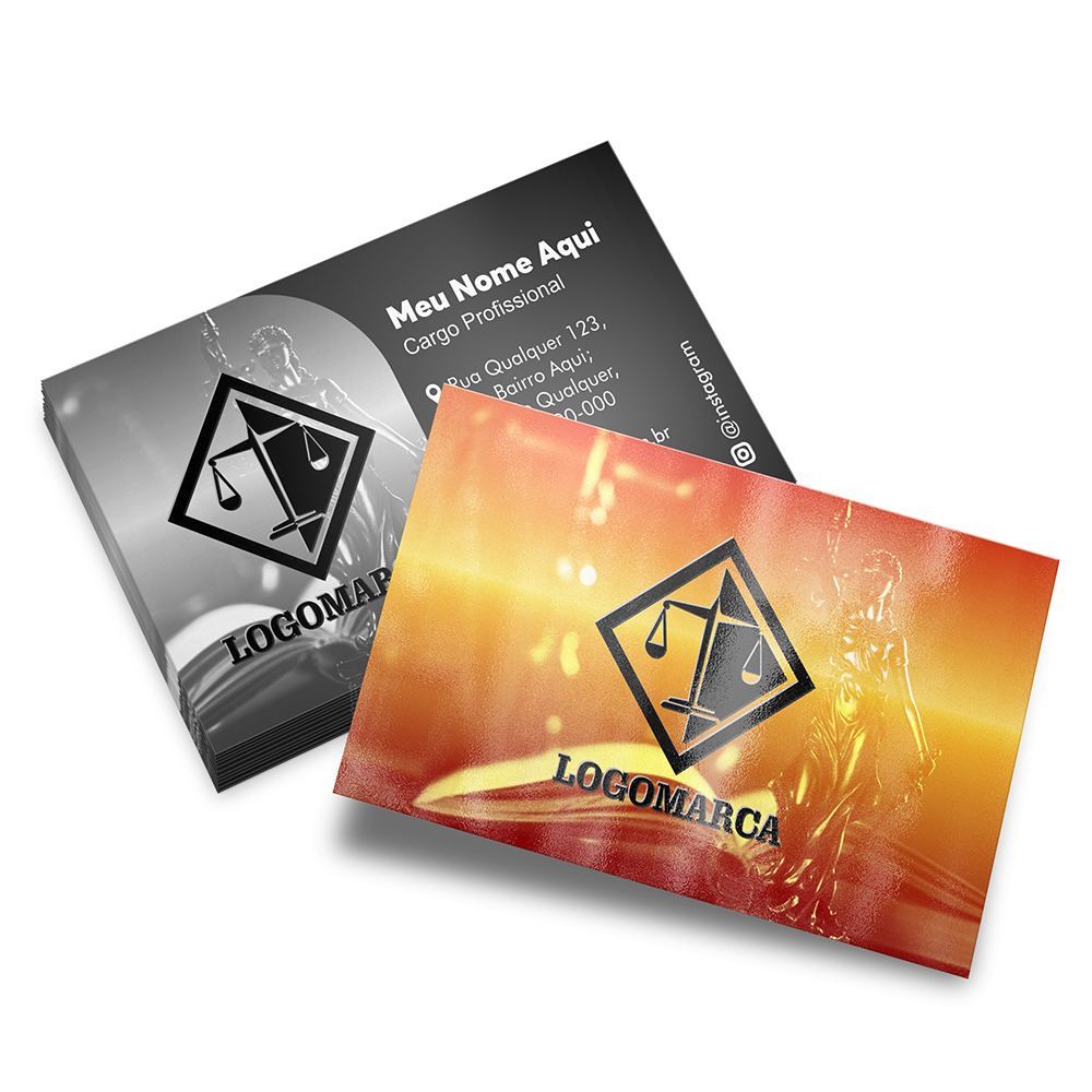 Cartões De Visita Max Couche 250g Verniz Uv Total Frente